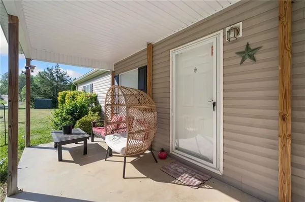 a house view with a outdoor space