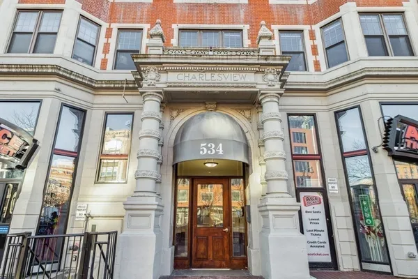 a front view of a building