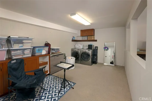 a view of a car in garage