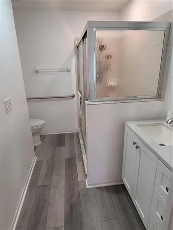 a view of a bathroom with a sink and toilet