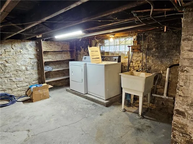 a view of storage and utility room
