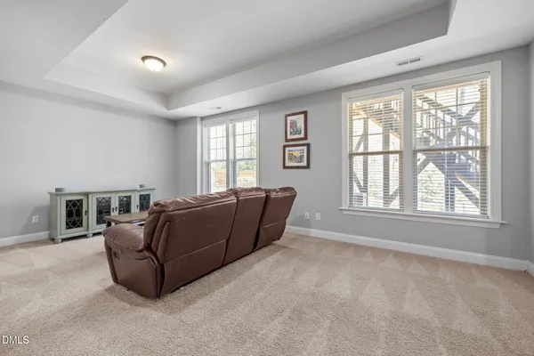 a view of a patio with a backyard