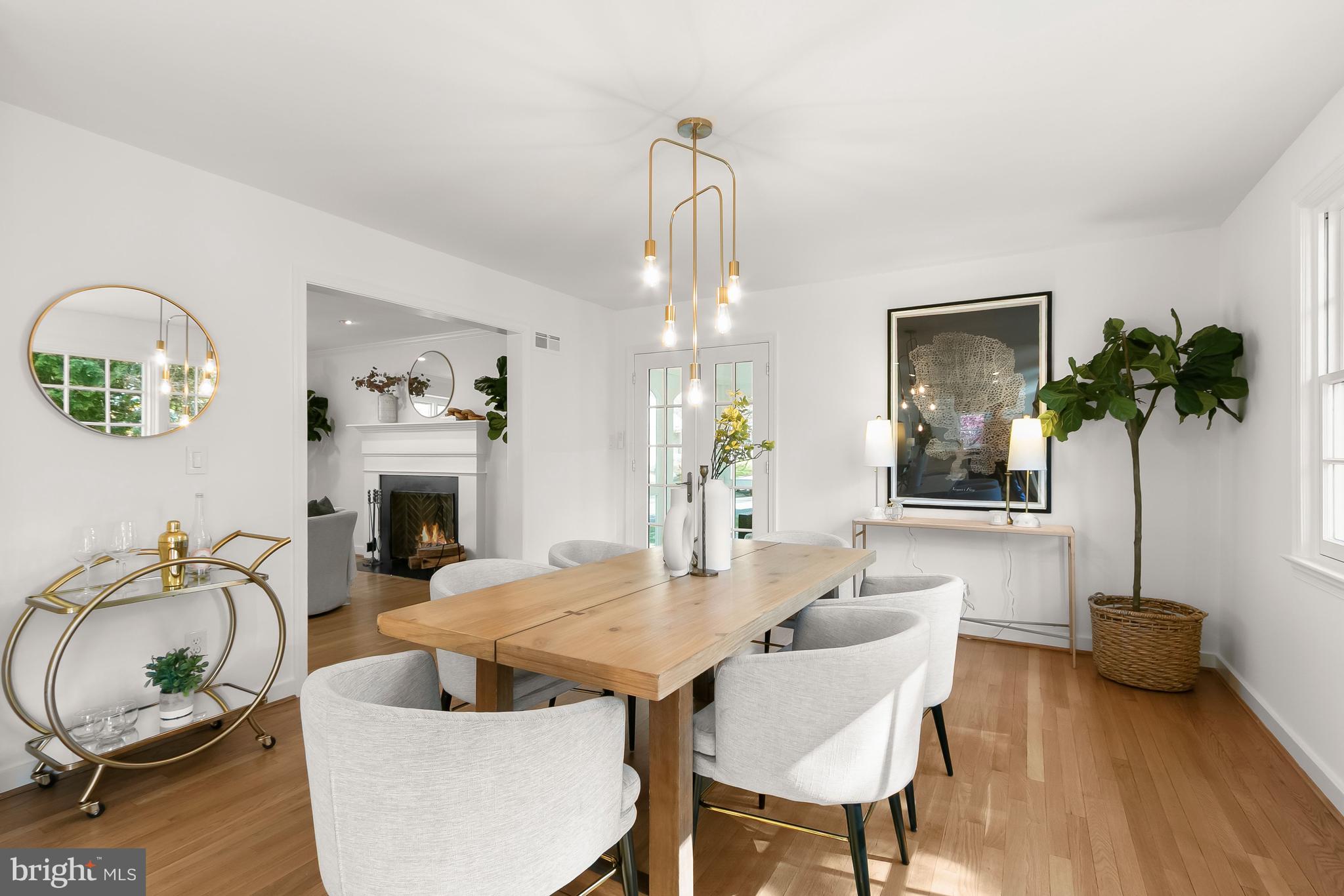 5120 Upton Street Northwest Washington, DC 20016 - Photo 16 of 53 a living room with furniture potted plant and a fireplace