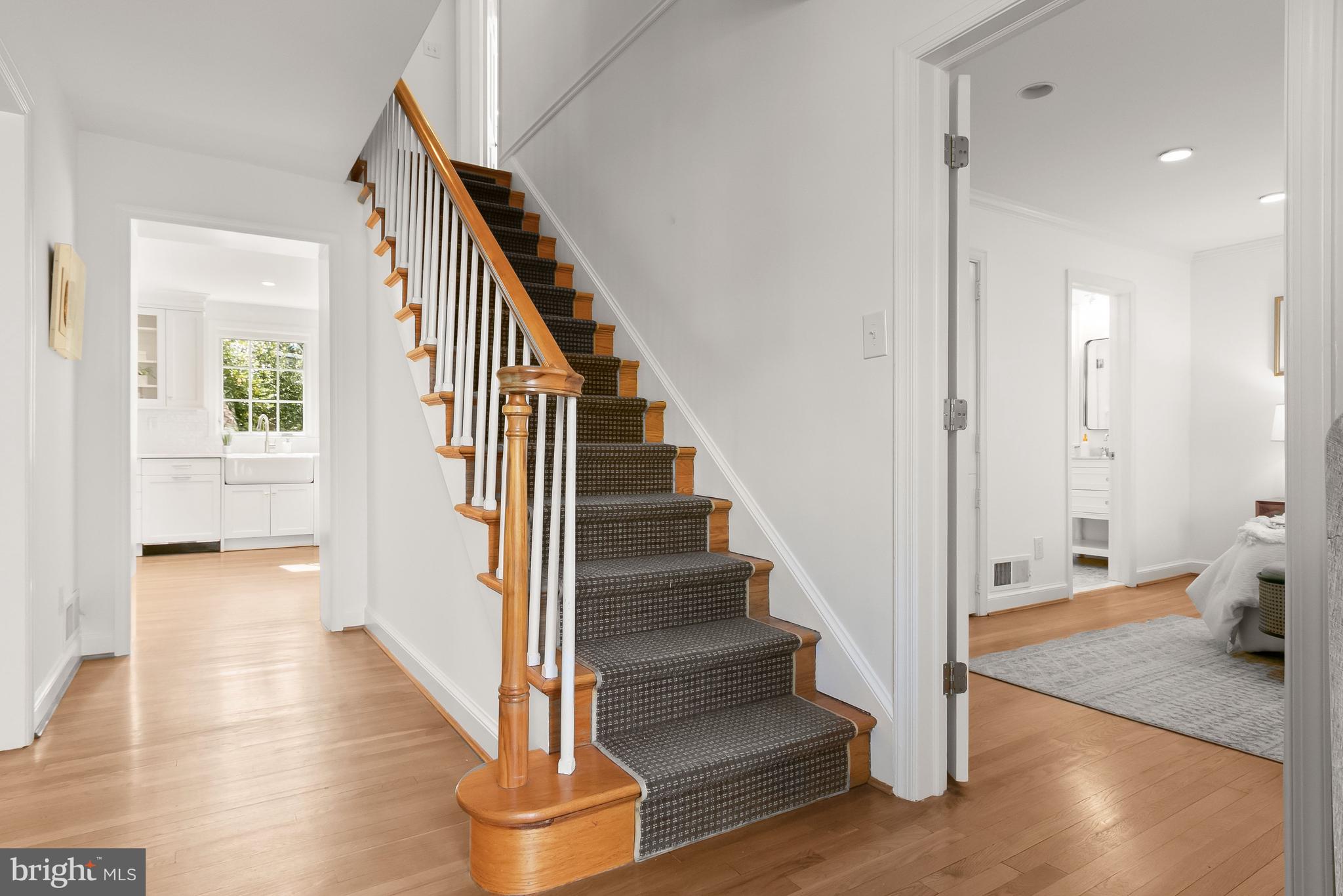 5120 Upton Street Northwest Washington, DC 20016 - Photo 4 of 53 a view of entryway and hall with wooden floor