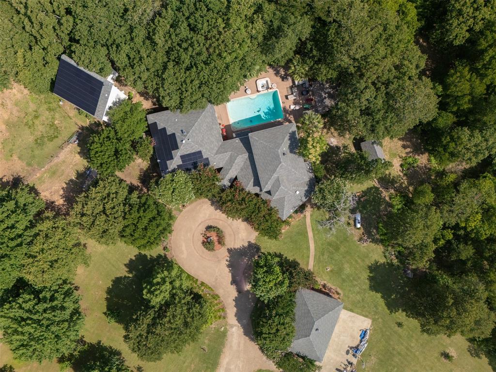 6529 Asher Road Alvarado, TX 76009 - Photo 3 of 39 an aerial view of a house with a yard and lake view