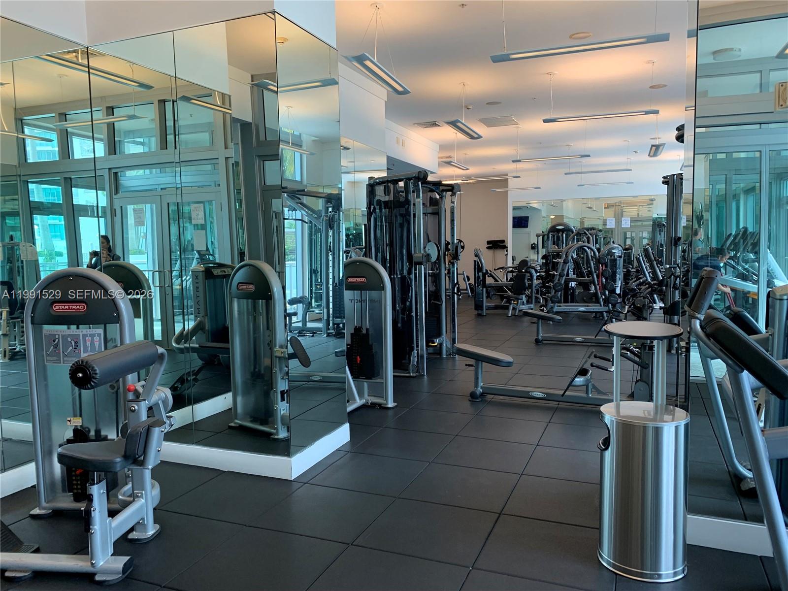 90 Southwest 3rd Street, Unit 3610 Miami, FL 33130 - Photo 37 of 38 a view of a room with gym equipment