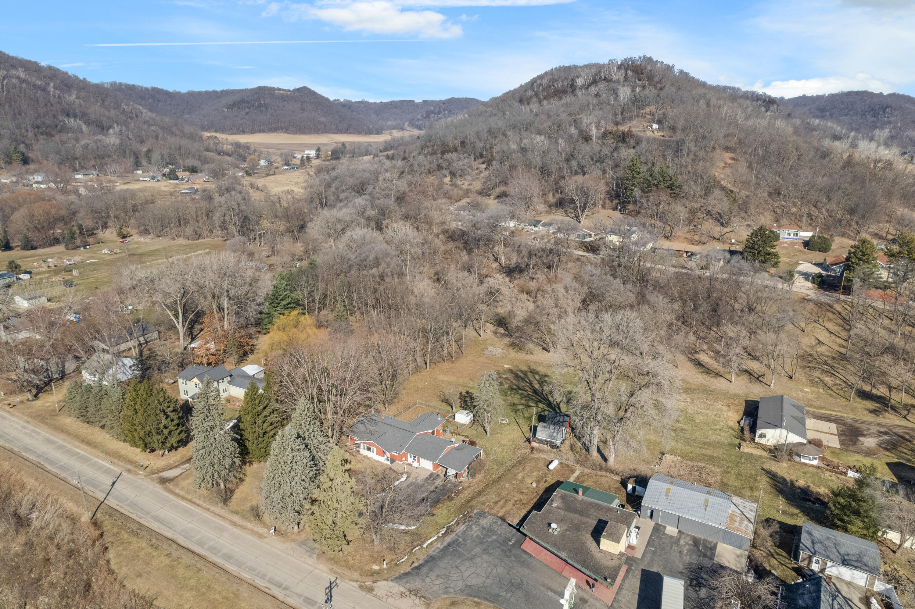 W394 Bluff Siding Road Fountain City, WI 54629 - Photo 2 of 36 02 drone