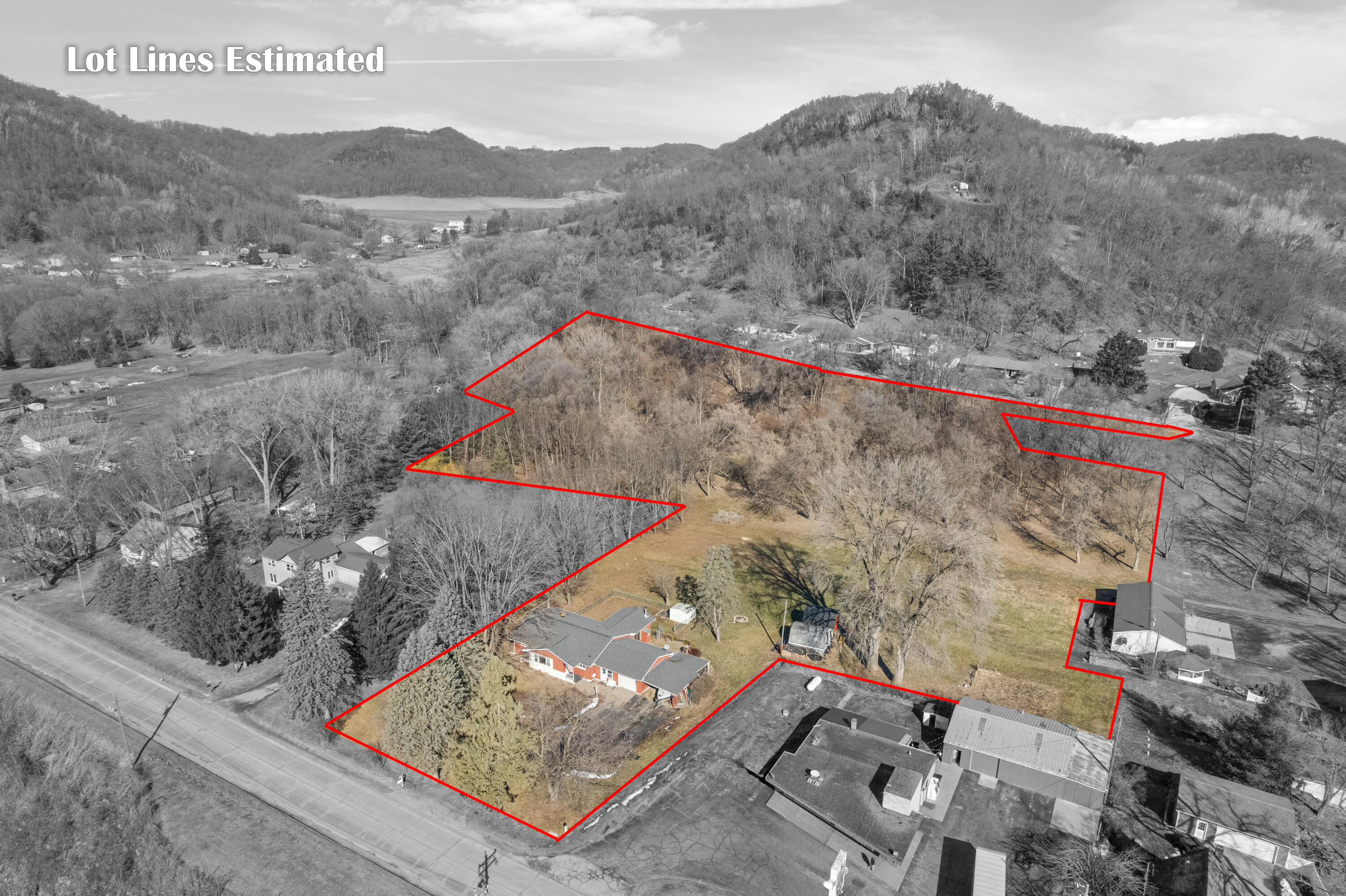 W394 Bluff Siding Road Fountain City, WI 54629 - Photo 3 of 36 03 drone