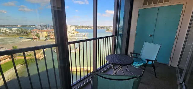 a view of a lake with outdoor space