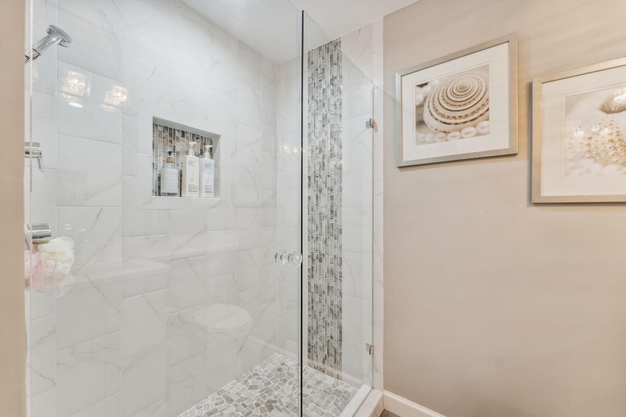 23011 Front Beach Road, Unit E47 Panama City Beach, FL 32413 - Photo 19 of 29 a bathroom with a shower and a sink