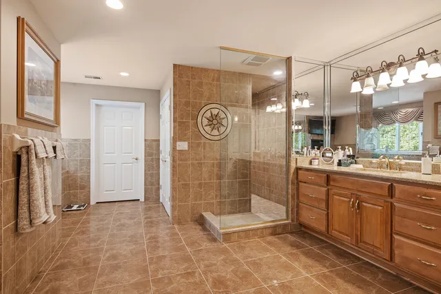 a room with a cabinets and gym equipment
