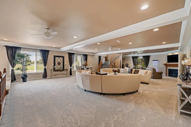 a large white kitchen with lots of counter top space