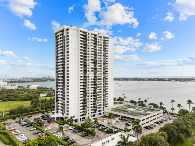 a view of a city with ocean