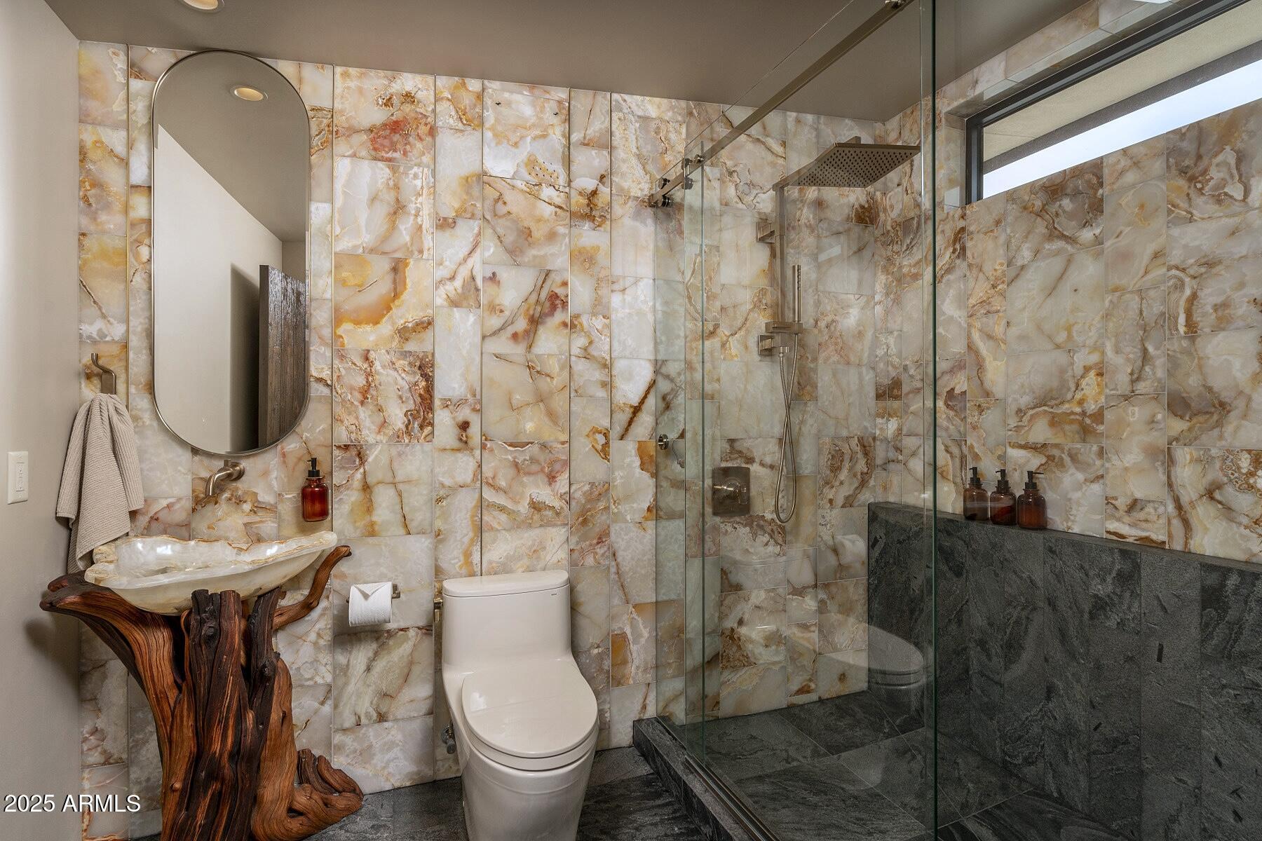 21423 South 147th Street Gilbert, AZ 85298 - Photo 91 of 169 a bathroom with a toilet sink and shower curtain