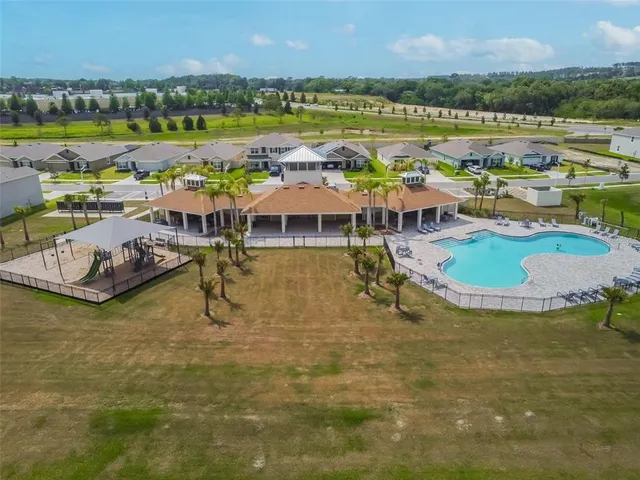 a view of a lake with a terrace