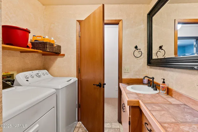 a view of balcony with wooden floor