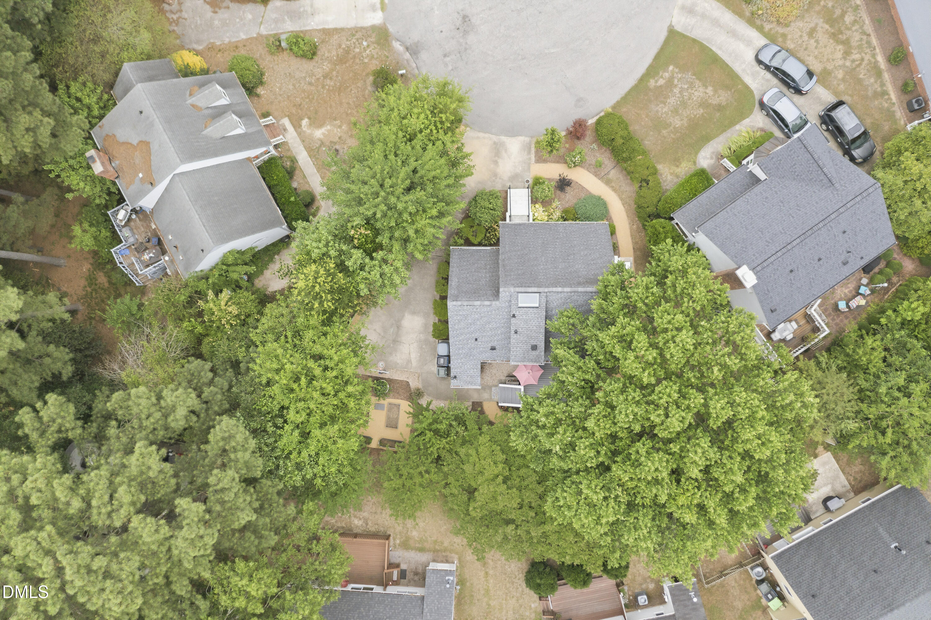 3004 West Annaley Drive Raleigh, NC 27604 - Photo 39 of 44 an aerial view of a house with yard and outdoor seating
