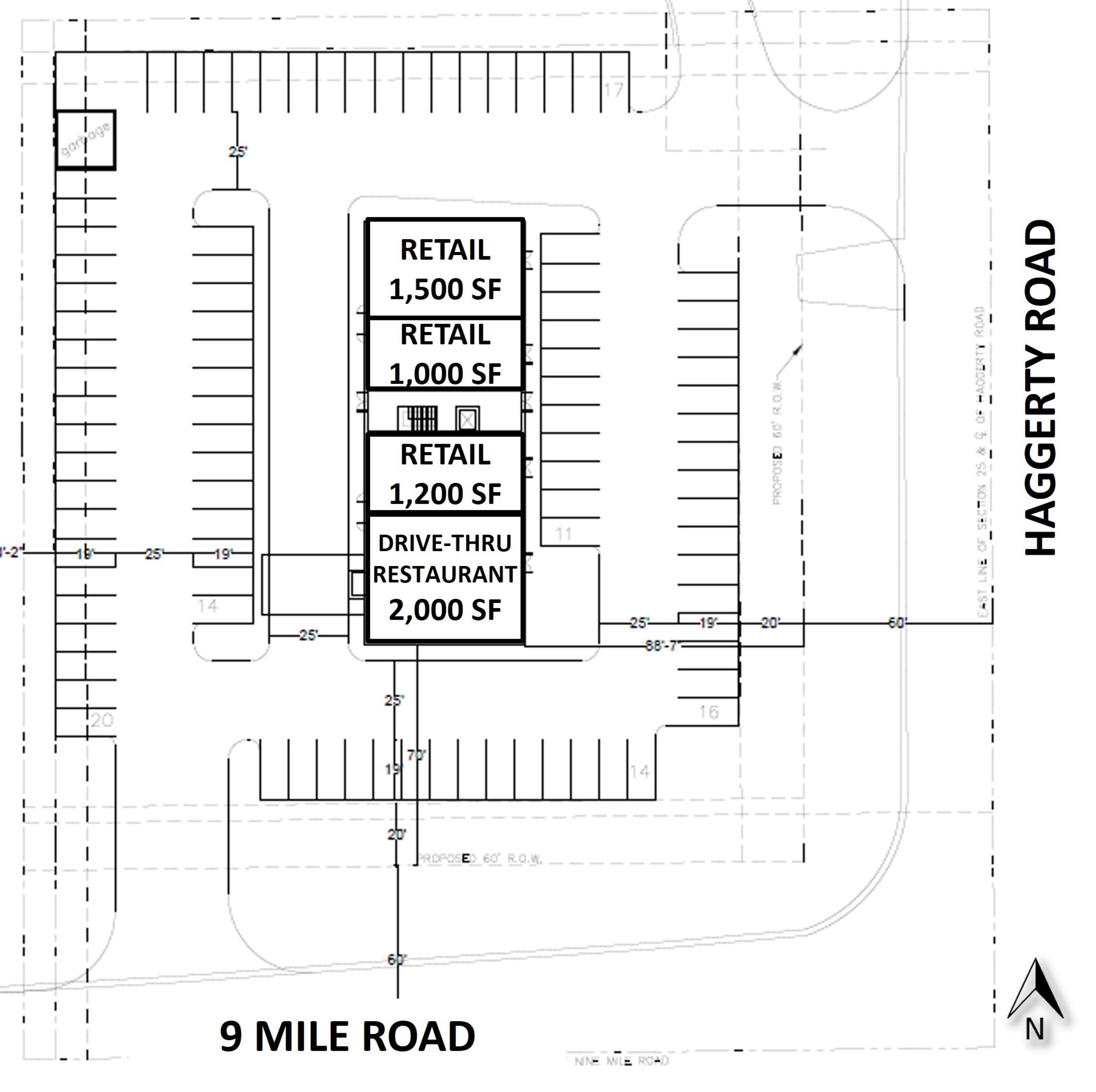 9 9 Mile Road Novi, MI 48375 - Photo 3 of 3 Proposed Site Plan