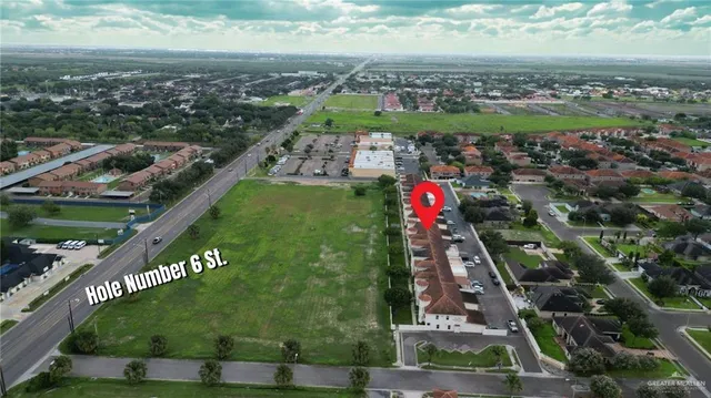 an aerial view of a city