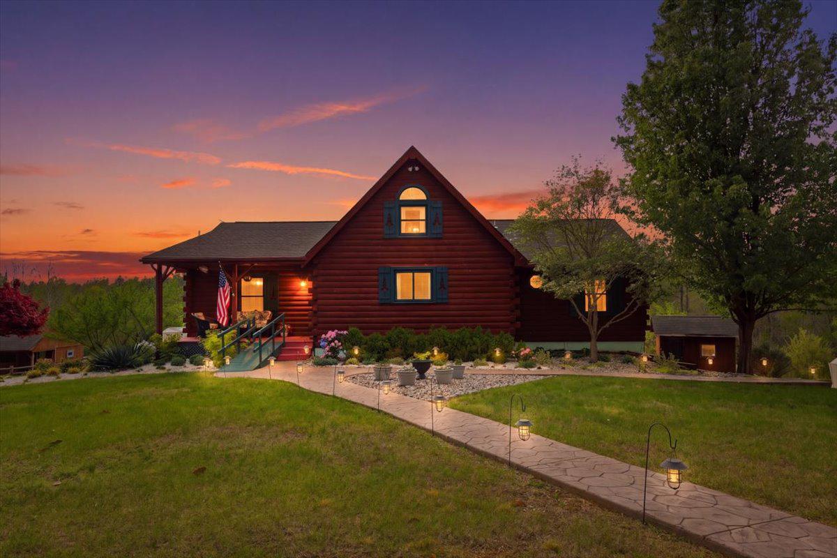 Charming log home on 5 acres