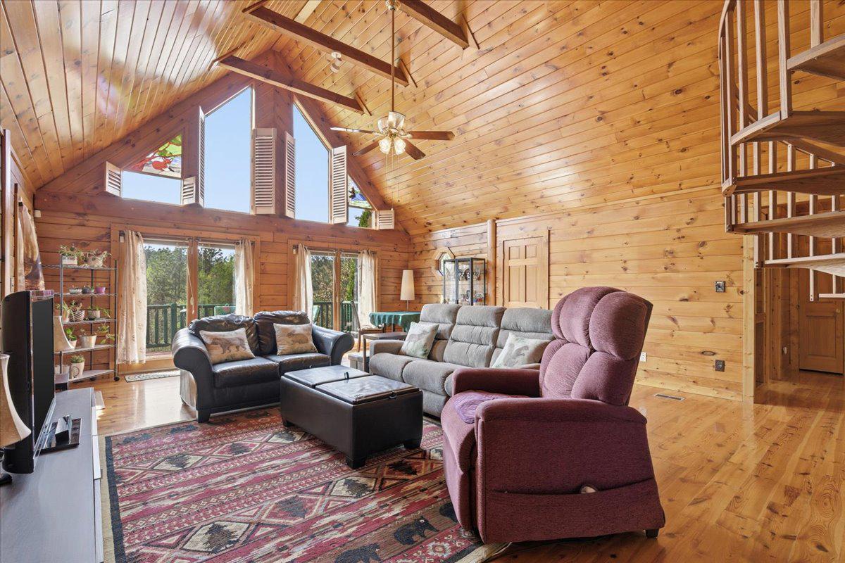 15240 Sheads Mountain Road Rixeyville, VA 22737 - Photo 14 of 70 Beautiful living area w/ floor to ceiling windows