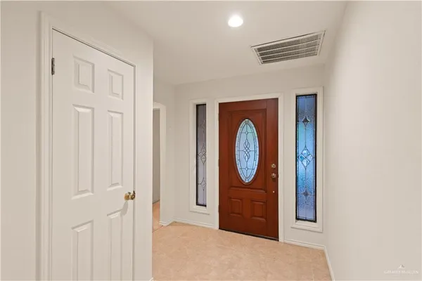 a front view of a house with entryway