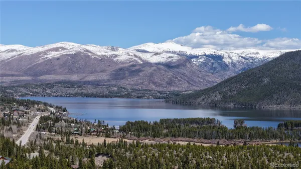 a view of lake and mountain