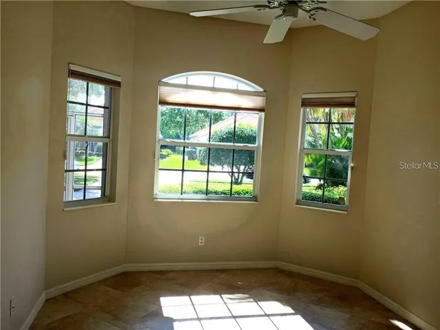 an empty room with a window