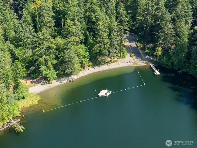 a view of a golf course with a lake