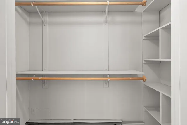 a close view of closet