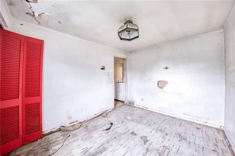 a view of a livingroom with a window