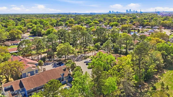 an aerial view of multiple house