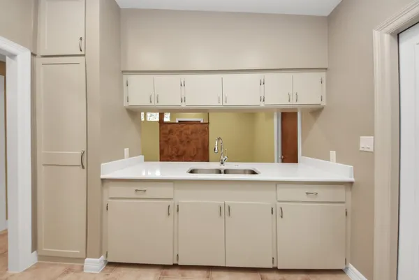 an empty room with a window