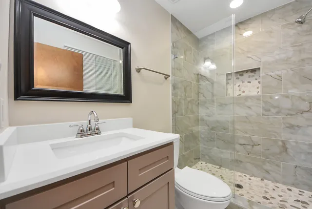 a view of yard with grass and trees