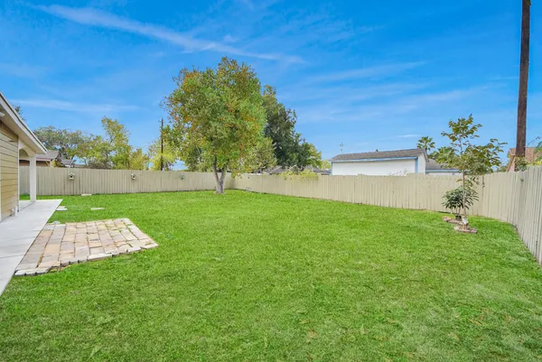 a view of a room with a large window