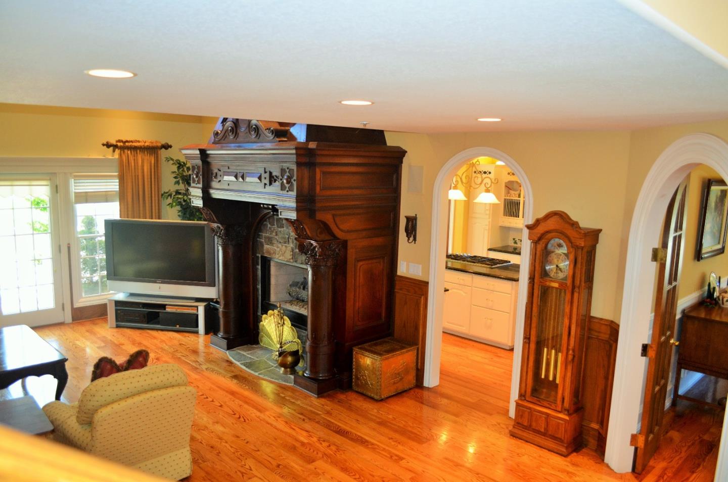 385 Tolak Road Aptos, CA 95003 - Photo 43 of 82 a living room with furniture a flat screen tv and a fireplace