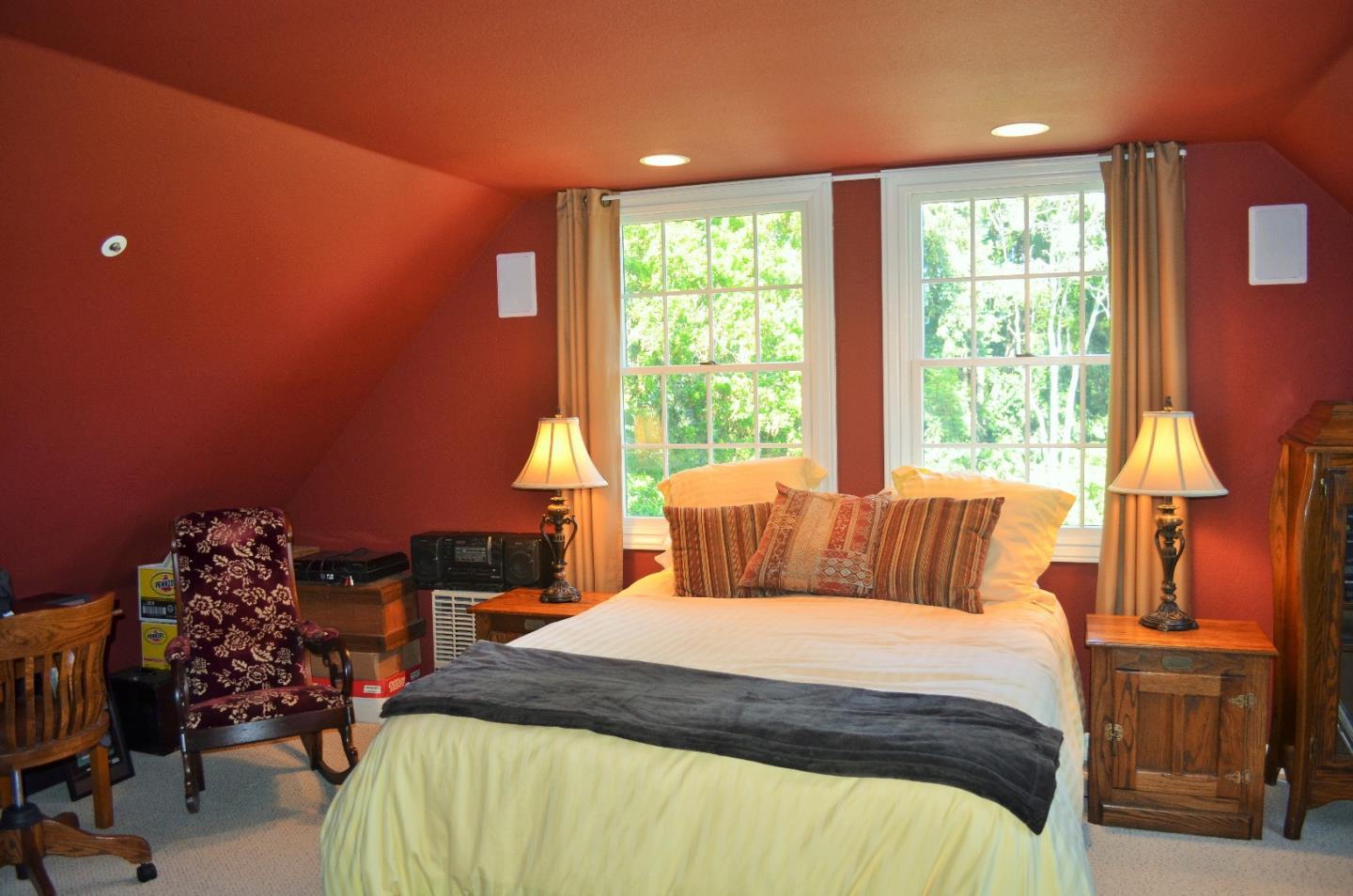 385 Tolak Road Aptos, CA 95003 - Photo 54 of 82 a bedroom with a bed and a window