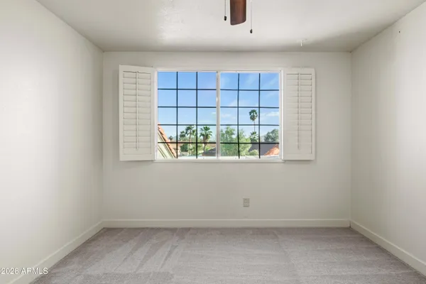 an empty room with a window