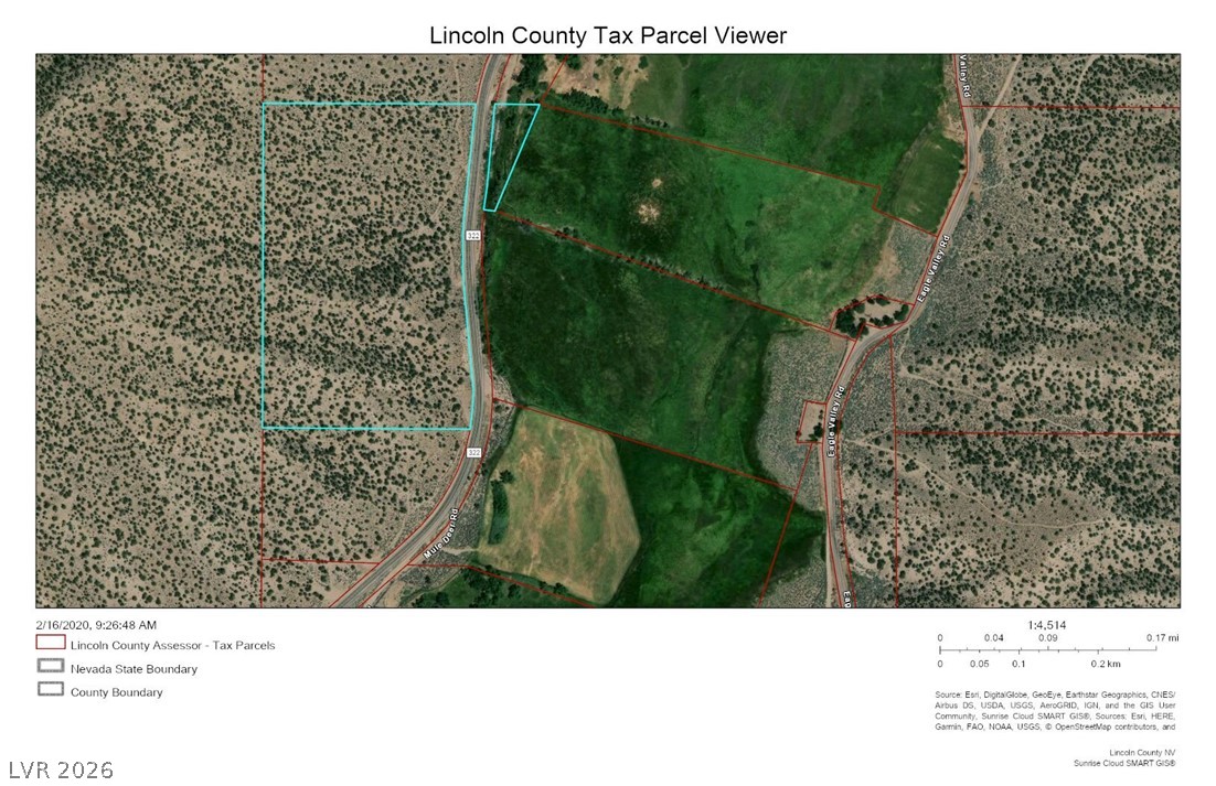 322 (30.15 Ac) Pioche, NV 89043 - Photo 12 of 13 Aerial overview of property's location with property parcel outlined