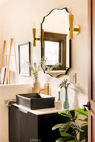 a outdoor living space with furniture