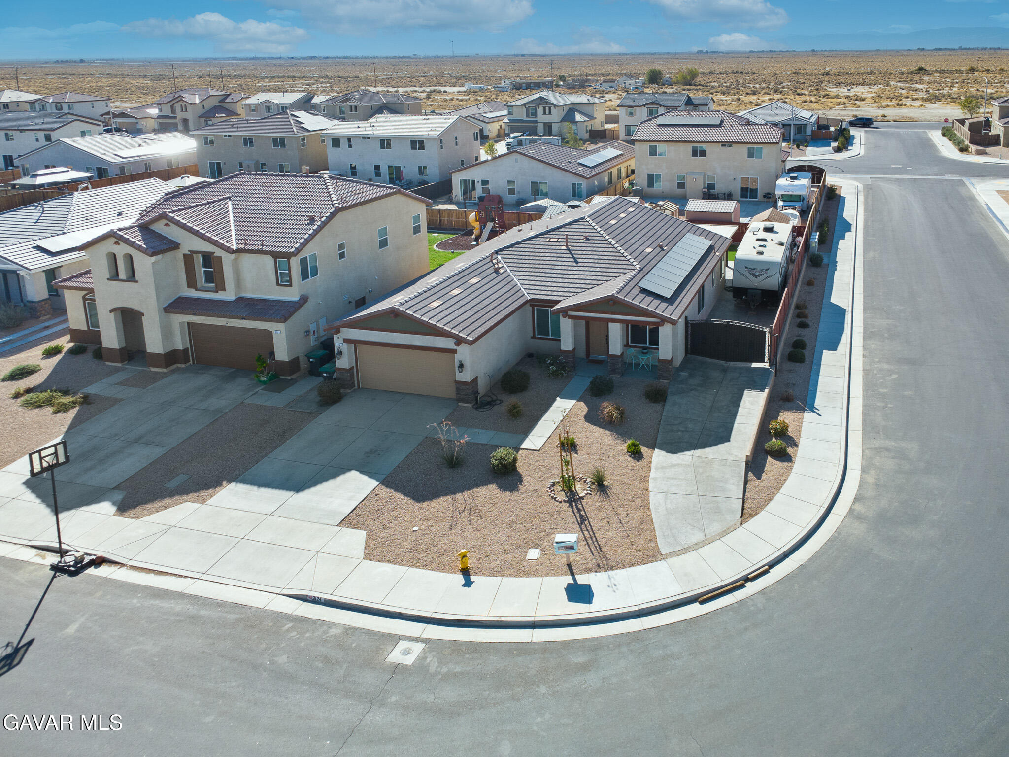 3124 Via Bella Rosa Avenue Rosamond, CA 93560 - Photo 36 of 36 an aerial view of a house with a ocean view