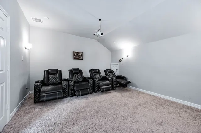 a view of room with projector wall