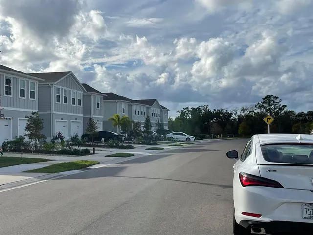 a car parked on the side of a street