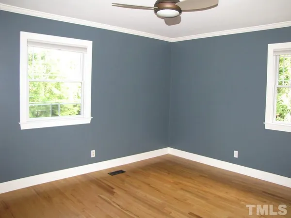 an empty room with a window