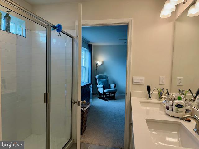 35 Stanton Road Mount Holly, NJ 08060 - Photo 36 of 49 a en suite bathroom with a sink double vanity and a mirror