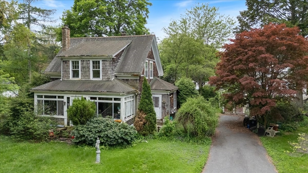 a aerial view of a house