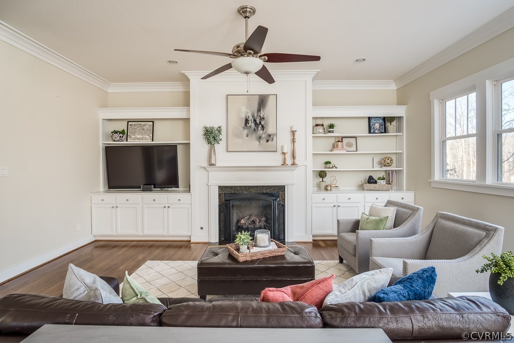 16006 Alsdell Road Midlothian, VA 23112 - Photo 20 of 46 a living room with furniture fireplace and flat screen tv