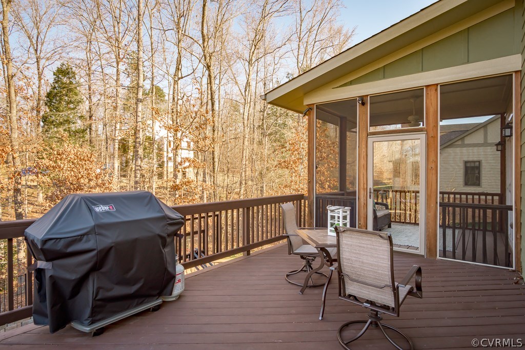 16006 Alsdell Road Midlothian, VA 23112 - Photo 41 of 46 a view of balcony with wooden floor and outdoor seating