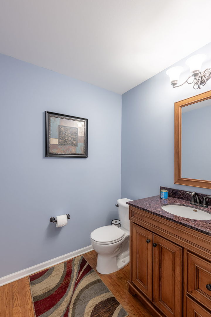 3040 Wagner Road Aurora, IL 60502 - Photo 13 of 37 a bathroom with a sink a toilet and mirror