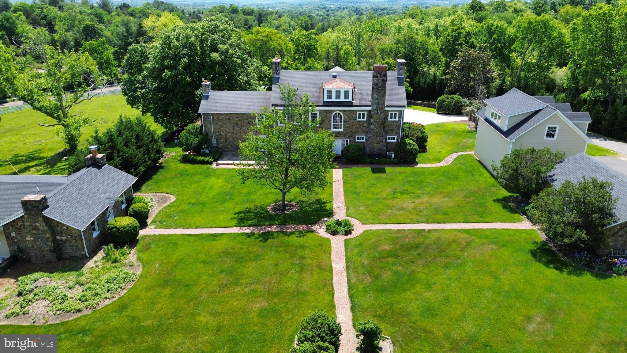 17781 Roxbury Hall Road Leesburg, VA 20175 - Photo 100 of 107 an aerial view of a house with garden space and street view
